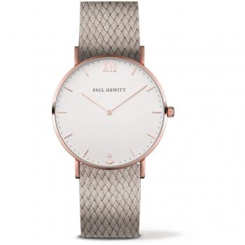 Reloj Paul Hewitt Unisex PH-SA-RSTW25M (39mm) - Diseño elegante, caja de acero inoxidable, resistencia al agua hasta 50 metros, correa de cuero genuino, movimiento de cuarzo