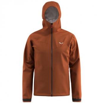 Salewa Puez Aqua 4 Powertex 2.5L Waterproof Jacket for Men - Bombay Brown, Size L