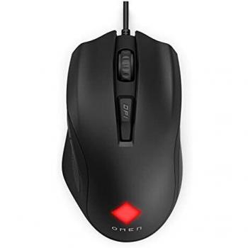 HP OMEN Vector Essential Gaming Mouse | 8BC52AA | Right-Handed | Wired USB Type-A | IR LED Sensor | 7200 DPI Adjustable Resolution | 6 Programmable Buttons | LED Lighting | Compatible with Windows 10 and