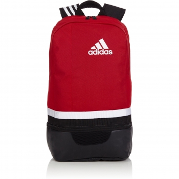 adidas Tiro BP - Bolsa de deporte, color negro, rojo y blanco