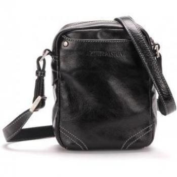 Arthur&Aston - Bolso al hombro de Piel Lisa para hombre negro negro