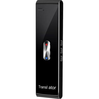 Dispositivo Traductor Inalámbrico Bluetooth con Micrófono y Altavoz 800MA para Traducción de Voz en Viajes al Aire Libre