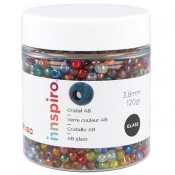 Abalorios de Vidrio Aurora Boreal 3,8 mm Mezcla 120 gr para Manualidades y Joyas