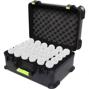 Gator Cases Shure Molded Polyethylene Case for 30 Wired Microphones, TSA Latch
