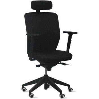 Silla Ergonómica Tapizada con Cabezal Negro de JM de Kunna