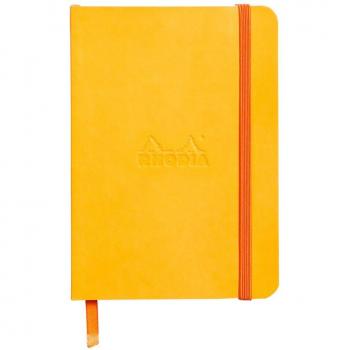 Cuaderno Rhodiarama A6 - Amarillo con cubierta blanda y líneas horizontales