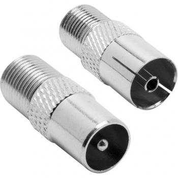 Adaptador de Empalme Coaxial tipo F 9,52 mm (x2)