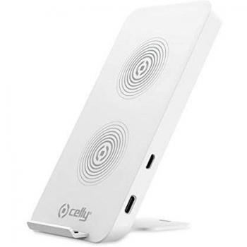 Cargador Inalámbrico Rápido de 10W con Soporte para Smartphone Blanco