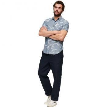Camisa de Manga Corta Superdry Vintage Loom - Lavado Pesado Cranes