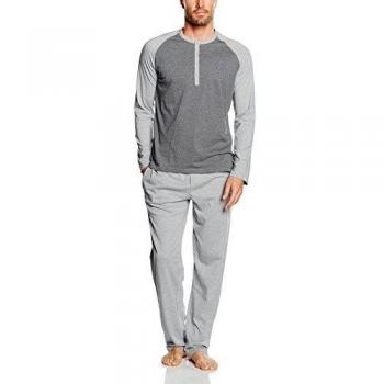 Hom Charming Pyjama long Jersey col rond boutonné-Conjunto ropa deportiva Hombre    gris Large