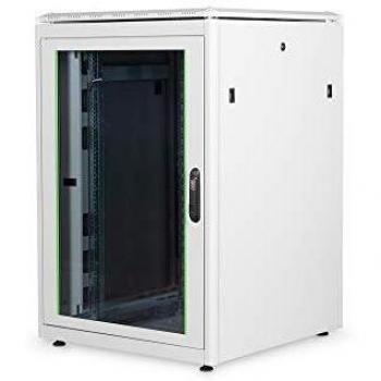 Armario de red DIGITUS 22HE- 800mm de profundidad- 800mm de ancho- 19 pulgadas- carga máx.800kg- Serie única- cristal de seguridad para puerta delantera,puerta trasera de doble hoja- IP20- gr
