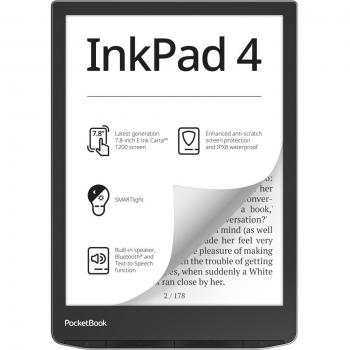 PocketBook InkPad 4 E-Book Reader 7.8 Touchscreen 32GB Wi-Fi Stardust Silver