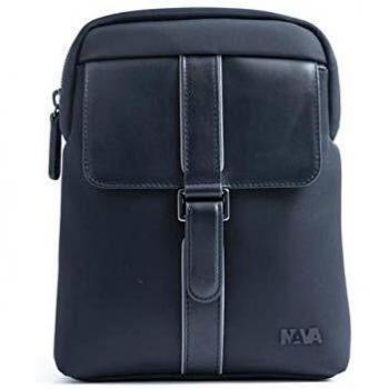 NAVA Bolso Courier Pro bandolera con bolsillo frontal azul Talla única