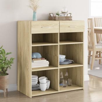 Aparador de madera de ingeniería roble Sonoma 80x42,5x93 cm Marrón