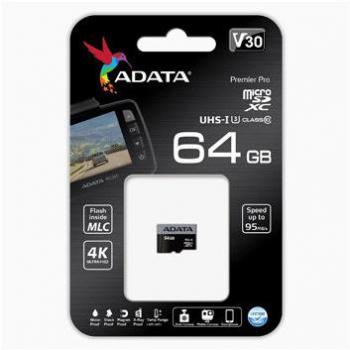 ADATA microSDXC 64GB UHS-I U3 Class10 MLC - Incluye Adaptador