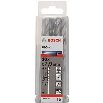 Bosch 2 608 585 507 - Pack de 10 brocas para metal HSS-G, DIN 338