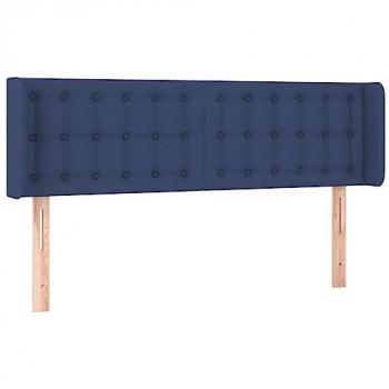 Cabecero de Tela Azul con Orejas 147x16x78/88 cm