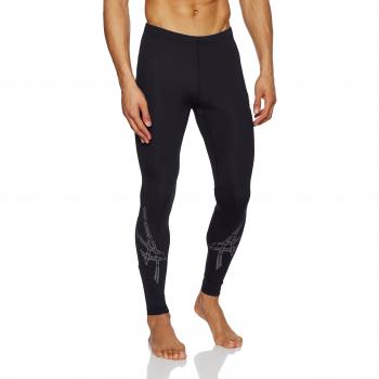 Asics Stripe Tight Mallas, Hombre, Negro