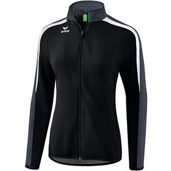 Chaqueta presentación mujer Erima Liga 2.0, chaqueta deportiva, diseño moderno, fabricada en material ligero y transpirable, cierre completo con cremallera, bolsillos laterales con cremallera, puños ajustables, corte