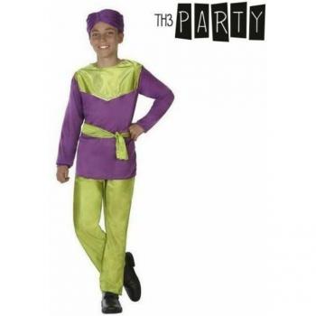 Disfraz de Paje de Baltasar para Niño, Talla 5-6 Años, Color Violeta, Incluye 4 Piezas