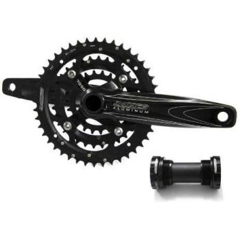 MSC Bikes MSC X12. Als 44-32-22D 170 mm - Bielas integradas de Ciclismo, Color Negro