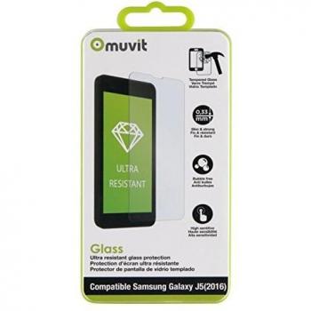 Muvit MUTPG0127 - Protector de Pantalla de 0.33 mm Compatible con Samsung Galaxy J5 2016