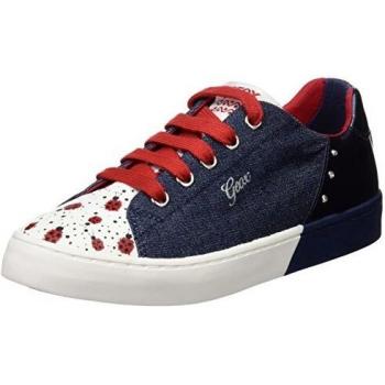 Geox Girls' Jr Ciak D Low-Top Sneakers, Blue