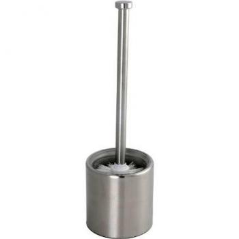 Metaltex ESCOBILLA WC INOX con Recipiente, Negro, Estandar