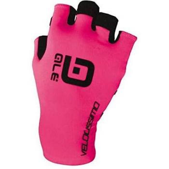 Alé Ciclismo Guantes de Verano Velocissimo Crono, Unisex Rosa/Negro, XL
