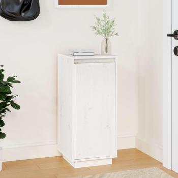 Zapatero blanco de madera maciza de pino 35x35x80 cm