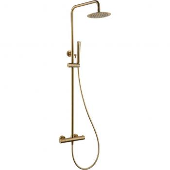 Conjunto ducha termostático Nápoles oro cepillado
