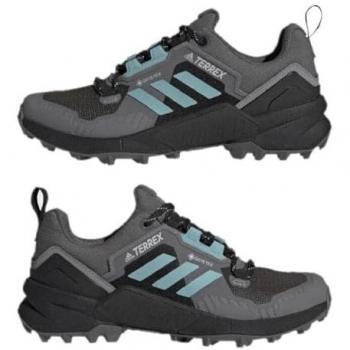 Zapatillas de trekking adidas Terrex Swift R3 GORE-TEX mujer gris negro azul claro 38