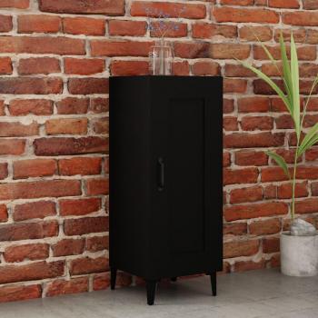 Aparador negro de madera multicapa contrachapada 34,5x34x90 cm