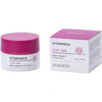 Crema Facial Vitamin E + Q10 Antienvejecimiento y Nutritiva 50ml Bioearth