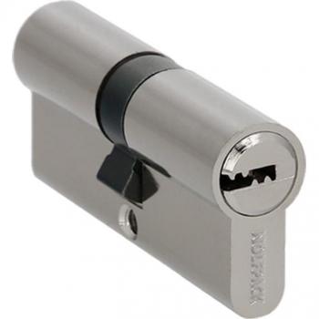 Cilindro de Seguridad 30x40 mm. con Leva Larga Niquelado y 5 Llaves
