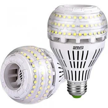 SANSI Bombilla LED E27, luz blanca fría, 27 W