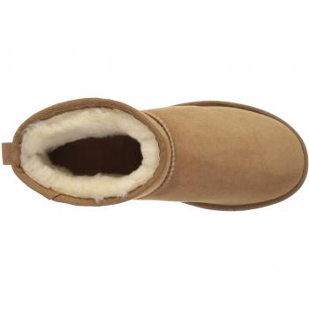 UGG® Women's Classic Mini II Boot Sheepskin Classic Boots in Brown, Size 11