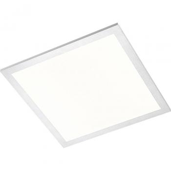 Plafón LED Lindby Zemmi, 40 x 40 cm, moderno, gris, hecho de aluminio, 1 llama, lámpara de oficina y lugar de trabajo