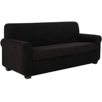 TIANSHU Funda Sofa 3 Plazas,2-Piezas Jacquard poliéster Funda de Sofá 3 Plazas elasticas Suaves Resistentes
