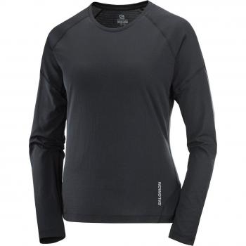 Camiseta de mujer Salomon Cross Run manga larga negra - XL