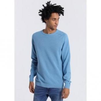 Jersey con cuello caja azul para hombre de Lois Jeans