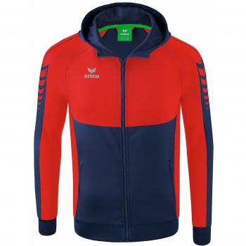 Erima Sudadera con Cremallera Six Wings Training para niños, chaqueta de entrenamiento con capucha, color new navy, talla 152