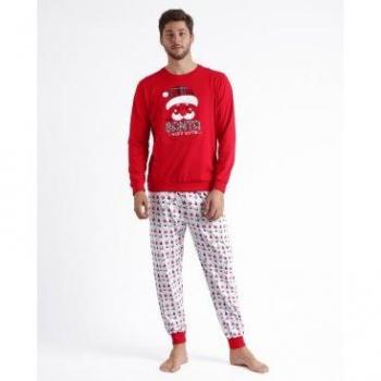 ADMAS Pijama Manga Larga Dear Santa para Hombre