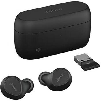Jabra Evolve2 Buds True Wireless Stereo (TWS) In-Ear Bluetooth Headphones with USB-A MS and Wireless Charging Pad Black