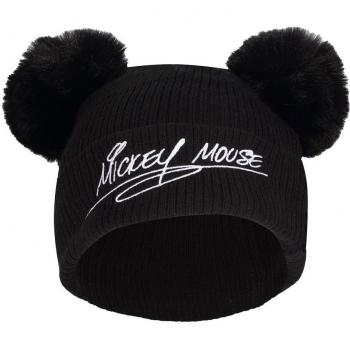 Mickey Mouse Gorro Beanie Doble Pom