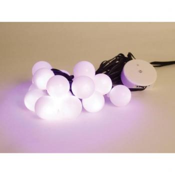 Tira LED RGB de 8 m con 16 lámparas - cable negro - 12 V