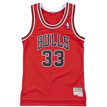 Mitchell & Ness NBA Swingman Jersey Chi. Bulls S. Pippen #33, color rojo, rojo, negro y blanco, S