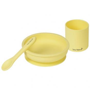 Set de Alimentación Party Amarillo de Saro - Set de alimentación 3 piezas, material silicona, color amarillo