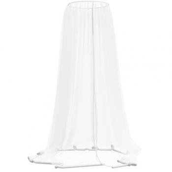 Mosquitera para sombrilla 220 malla blanca Φ300x230 cm, antimosquitos y de viaje
