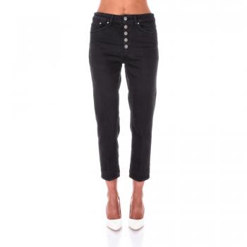 Trendy Black Cropped Jeans for Women - DONDUP Koons Collection